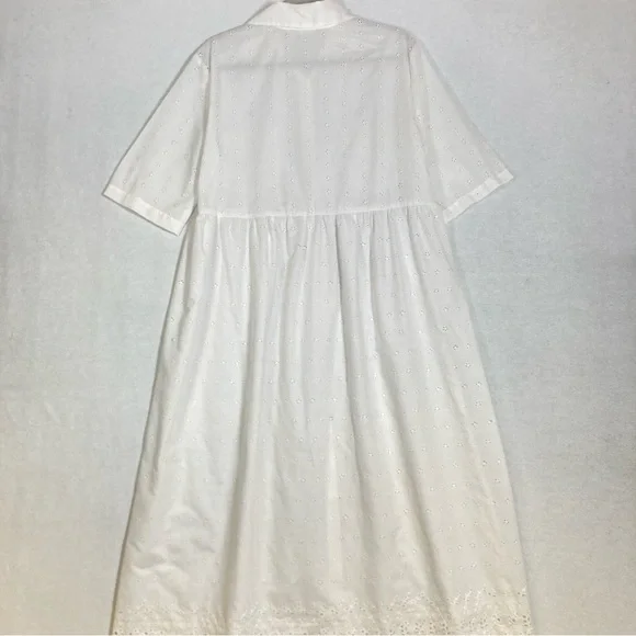 Vintage Bonnie Srauss  Maxi Dress Women's  Embroidered Size 10 White - Picture 14 of 16